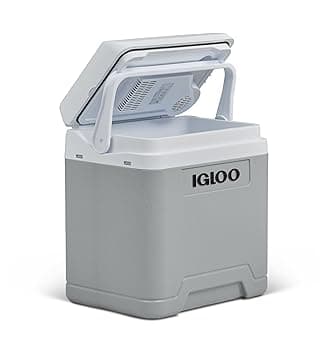 IGLOO IE27 Frigo Elettrico, 12V e 230V, 27L – Mini Frigorifero Compatto per Auto, Campeggio, Viaggi, Barca e Festival – Leggero, Portatile, con Vano Portacavo e Modalità Eco/Max