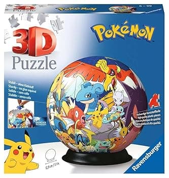 Ravensburger - Puzzle 3d Pokemon 72 pezzi, Puzzle 3d bambini 6 anni o più, Giochi bambini 6 anni, Collezione Pokemon, Giochi divertenti, Idee regalo
