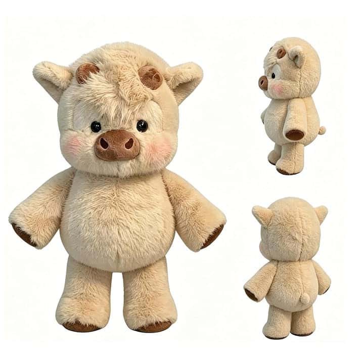 Generico Running Cow Plush - 45 Cm Peluche Cinghiale Che Corre, Vitello Che Corre, Simpatico Cinghiale CheCorres, Peluche Di Pecora, Per Uomini, Donne, Bambini E Adolescenti