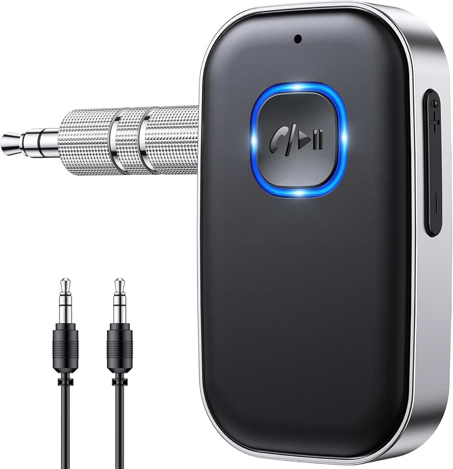 Glangeh Ricevitore Bluetooth 5.3 con Jack Adattatore Aux Bluetooth per Auto