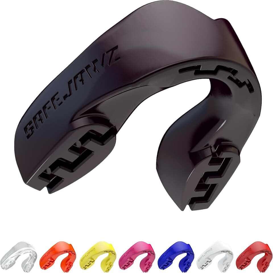 SAFEJAWZ vestibilità Slim Paradenti Sportivo Adulti e Bambini Contatto Completo per Tutti Gli Sport, tra Cui Rugby, MMA, Hockey, Judo Arti Marziali e Boxe