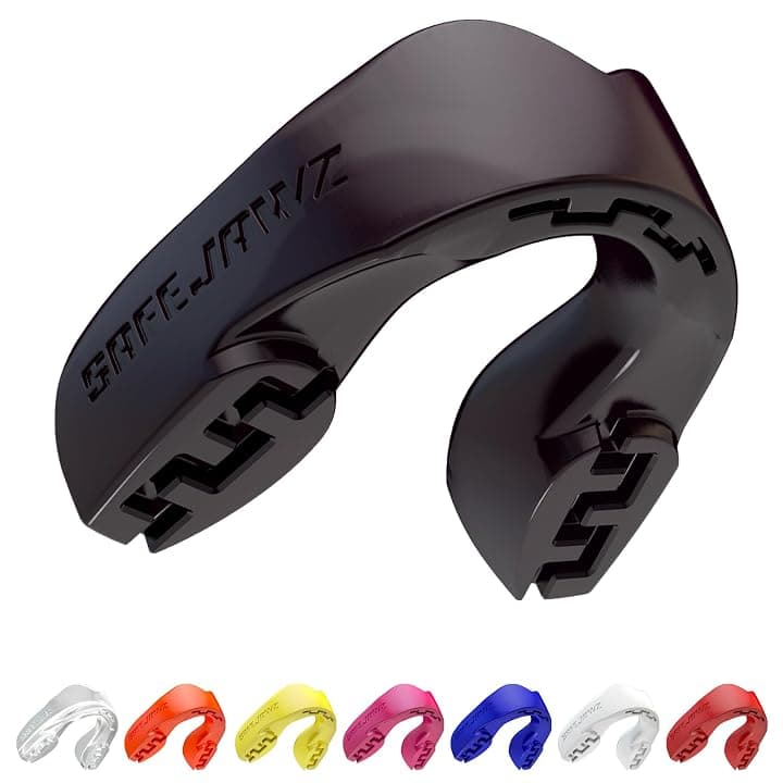 SAFEJAWZ vestibilità Slim Paradenti Sportivo Adulti e Bambini Contatto Completo per Tutti Gli Sport, tra Cui Rugby, MMA, Hockey, Judo Arti Marziali e Boxe