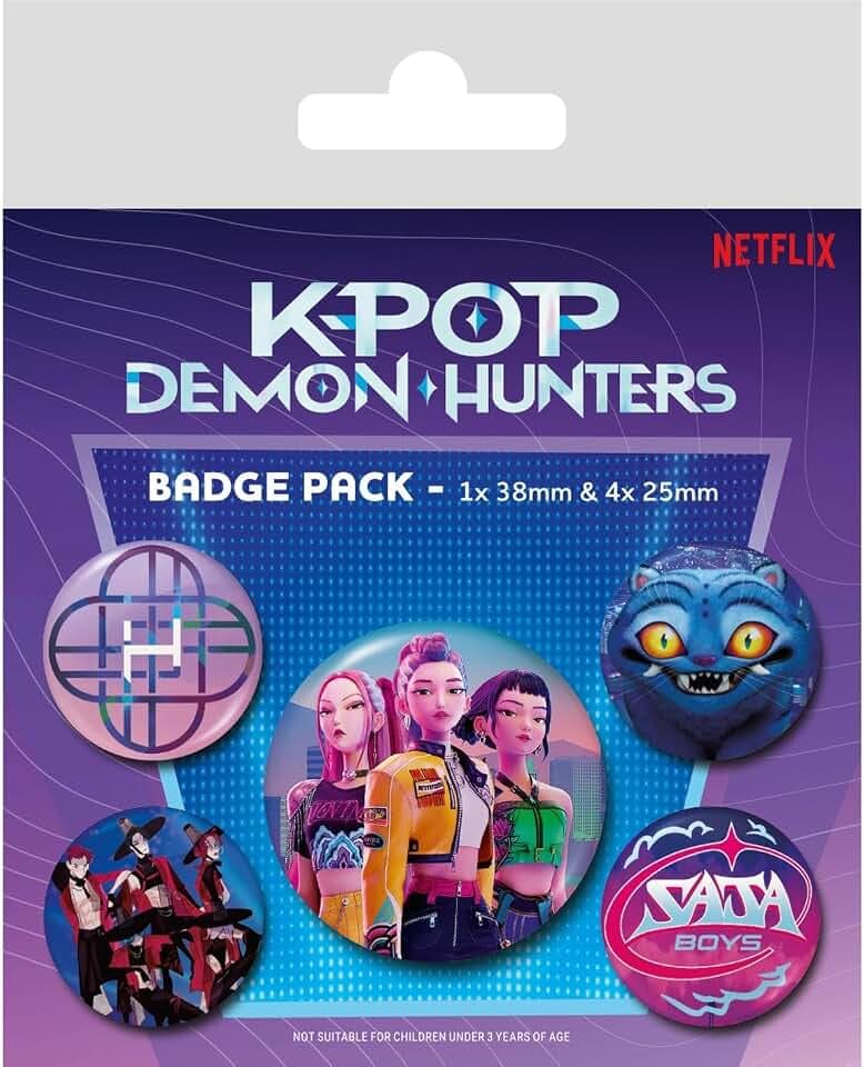 Pyramid International KPop Demon Hunters Characters Non Specificato Set di spille multicolore Carta, plastica, metallo