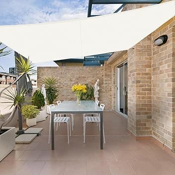HENG FENG Tenda a Vela Impermeabile Rettangolare 3x4m Vela Ombreggiante Parasole Protezione Raggi UV per Esterno Giardino terrazza Colore Beige