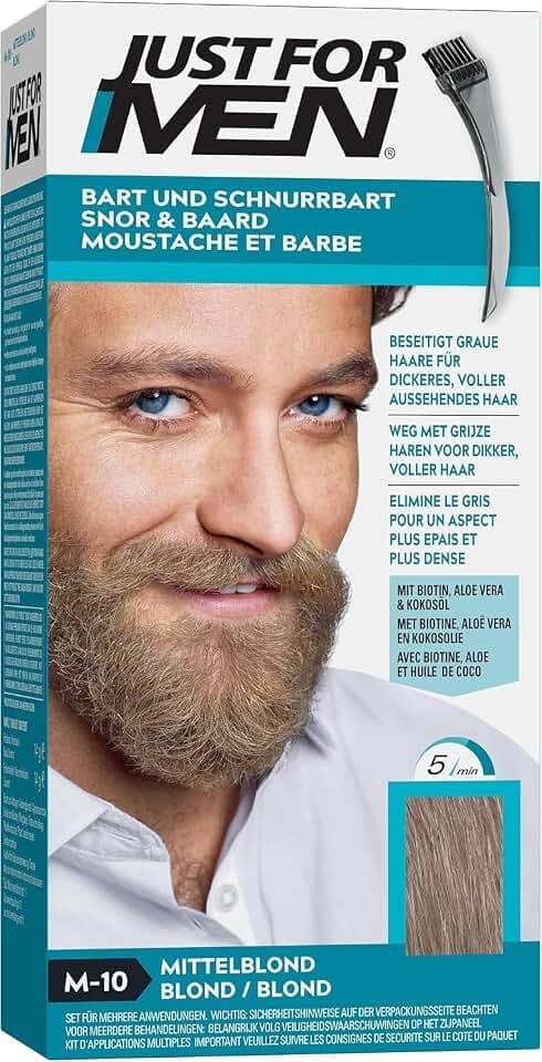 Just For Men Barba & Baffi, Tinta Uomo Senza Ammoniaca, Biondo Medio M10