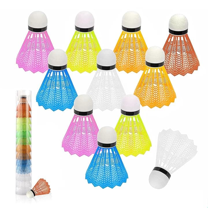 12 Pezzi Volani da Badminton Nylon Volano Badminton Volani Badminton Plastica per Sport Interni e Esterni Allenamento