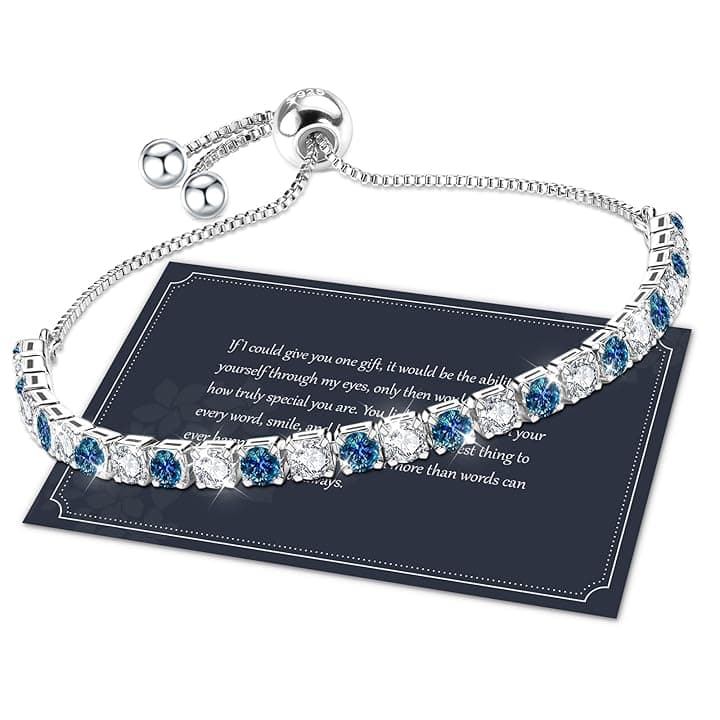 J.Fée Regalo per Lei Regalo Donna, Bracciale Donna Argento 925 con 5A Sparkle Zircone Bracciale Tennis Bracciali Argento Bracciali Donna Argento Gioielli Donna Regali Donna per Mamma Lei