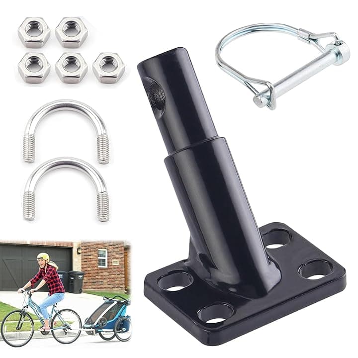 Attacco per Rimorchio Bicicletta, Accoppiatore per Rimorchio Bicicletta, Gancio per Rim-orchio per Bicicl-etta, Gancio di Traino per Rimo-rchio Bici, Gan-cio Traino Bici per Rimorc-hi di Bambini, Nero