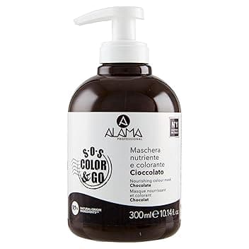 A ALAMA Professional Alama Professional S.O.S Color&Go Maschera Colorata Cioccolato, Nutriente, Ravvivante, Riflessante e Tonalizzante per Capelli Naturali, Colorati e Con Mèches, 300 ml