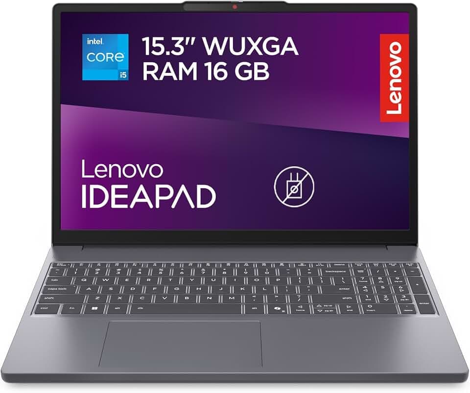 Lenovo IdeaPad Slim 3 Notebook 15" IPS (1920x1200) Intel Core i5-13420H, 16GB RAM DDR5, 512GB SSD, WiFi 6, Windows 11 Home, Laptop Sottile per Lavoro, Studio e Multitasking - Caricatore non incluso