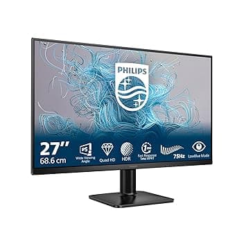 Philips 27E2N1500L 1000 Series LED-Monitor 68.6 cm (27") - 2560 x 1440 QHD @ 75 Hz - IPS - 1000:1 - HDR10-4 ms - HDMI, DisplayPort - Schwarz (27E2N1500L/00) Etichetta Energetica