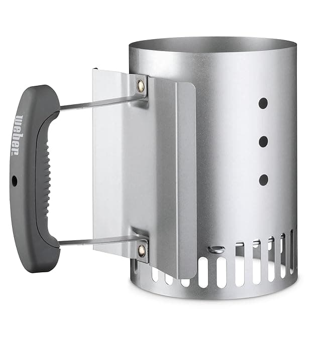 Weber Accenditore a Ciminiera Piccolo (20cm di Altezza), Accenditore per BBQ Compatto con Due Manici, Ideale per Tutte le Griglie a Carbone con Diametro di almeno Ø 47cm, Aiuto per Accendere - (7447)