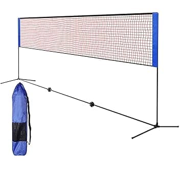 Best Sporting - Rete da pallavolo per esterni, 4 in 1, larghezza 310 cm, altezza regolabile da 90 cm a 220 cm, altezza di 2 metri per badminton, tennis e calcio