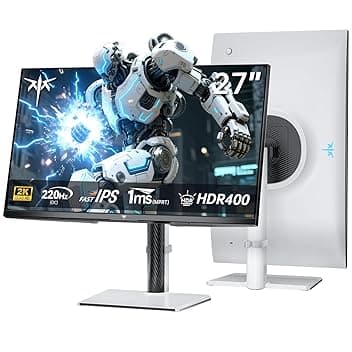 KTC Monitor 27 Pollici | 2K@200Hz | | Altoparlanti Integrati | Fast IPS Panel | Tempo Risposta 1ms (MPRT) | Luminosità 450 cd/m², HDR400 | Adaptive Sync | 131% sRGB, 97% DCI-P3, ΔE<2 | Bianco