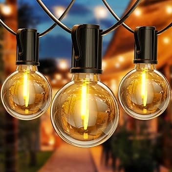 FIFlying Catena Luminosa Esterno 8.8M/29FT, G40 Luci da Esterno Giardino con 12+1 LED, 2700K Bianco Caldo Impermeabile Catena Luci Esterno, Adatta per Festival, Matrimoni, Feste, Giardini, Terrazze