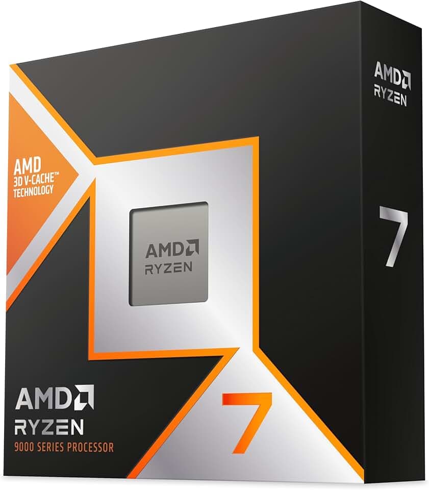 AMD RYZEN ™ 7 9800X3D 8 Core/16 Thread sbloccati, Architettura Zen 5, 104 MB di Cache, TDP 120W, Fino a 5.2 GHz di Frequenza Boost, Socket AM5, Dissipatore Non Incluso