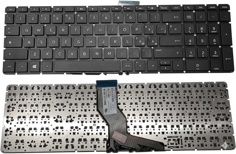 Tastiera di ricambio Italiana Compatibile con HP per Notebook Pavilion 250 G6, HP 255 G6, 15-BS 15-BW 15Q-BD 17G-BR 15-CB 15-CC 17-BS senza frame colore nero