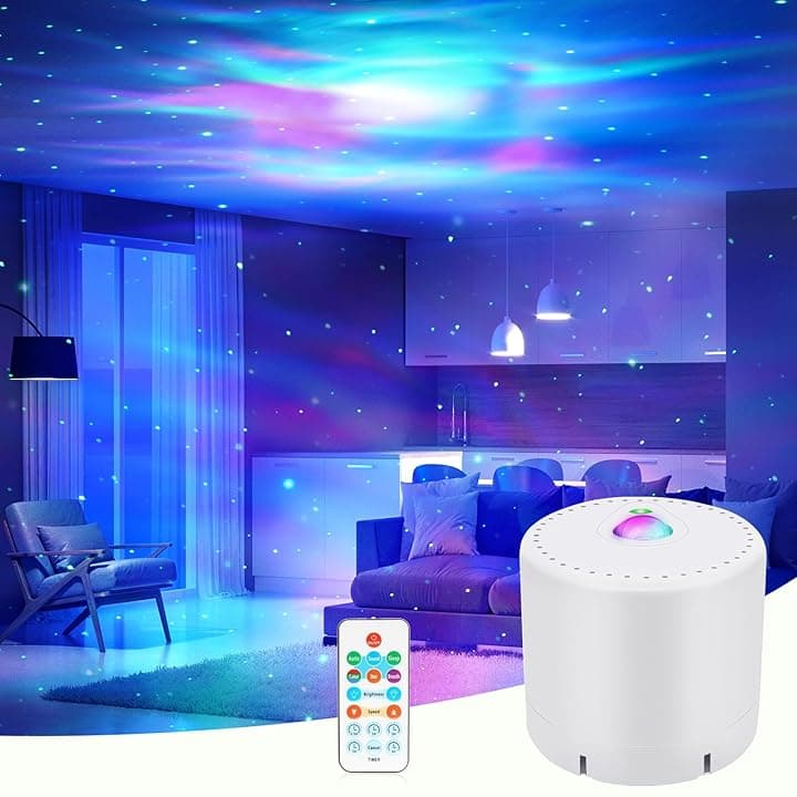 Lampada Proiettore Stelle,LED Proiettore Cielo Stellato Lampada, Proiettore cielo Stellato,LED Luce Rotante Nebulosa con Timer e Telecomando,per Bambini/Adulti/Regalo/Decorazioni