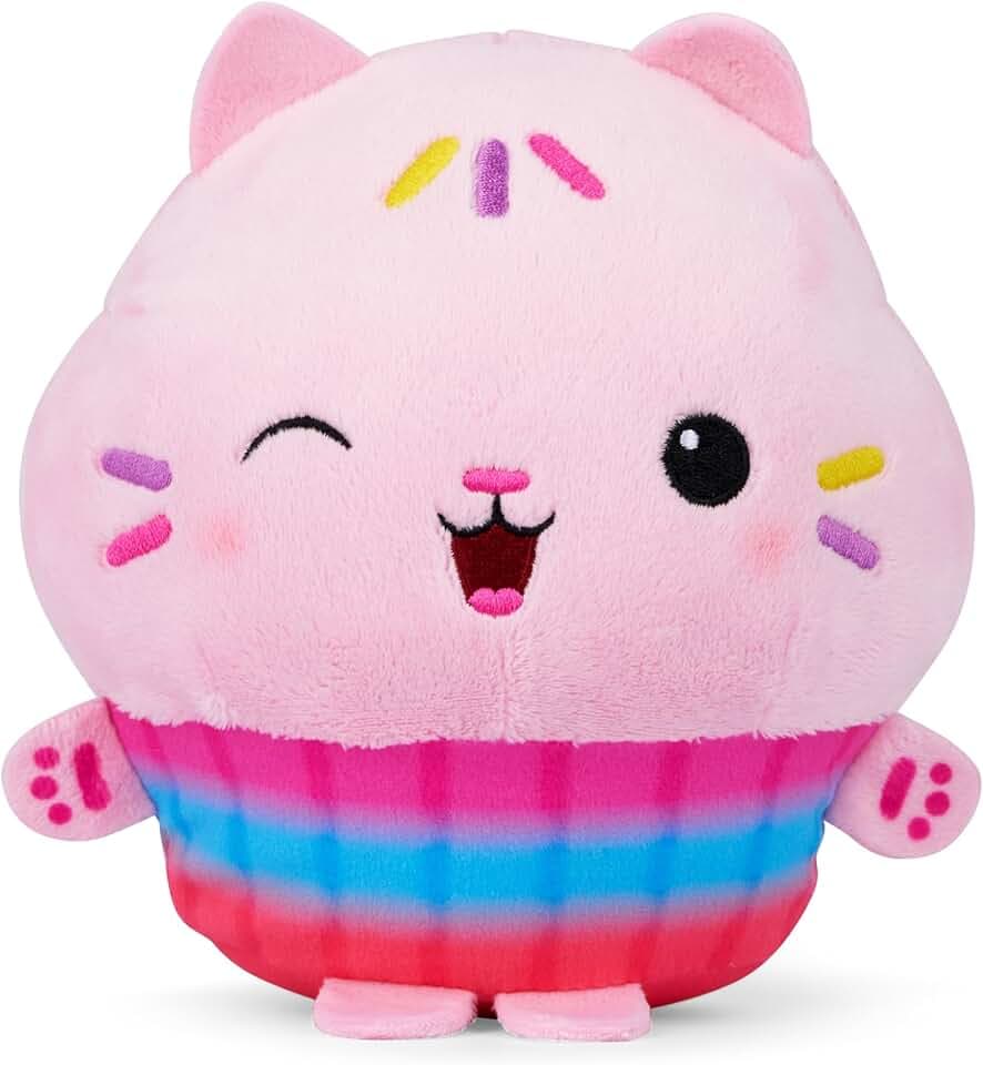 Schmidt Spiele 42800 Gabby's Dollhouse, Cakey-Expression, Pink Cakey, 17,5 cm Plüschfigur - Amazon Exklusive