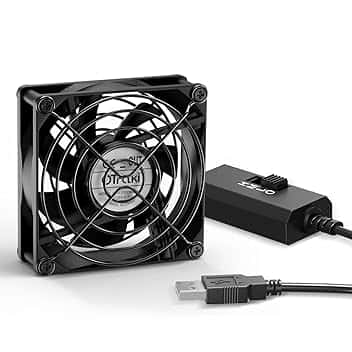 OTraki Ventola USB 80mm con 3 Velocità Regolabile, Ventole PC 8cm 5V Ventole di Raffreddata USB per Xbox/Computer/TV Box/Router/PS5/PS4/Proiettore/Ricevitore