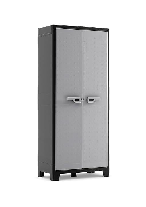 Keter Armadio Alto Titan con Ripiani Regolabili, da interno ed esterno, 80 x 44 x 182 cm