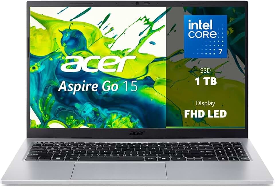 Acer Aspire Go 15 AG15-72P-78E4 PC Portatile, Notebook, Processore Intel Core 7 150U, RAM 32 GB DDR4, 1024 GB PCIe NVMe SSD, Display 15.6" FHD, Scheda Grafica Intel Graphics, Windows 11 Home EPEAT