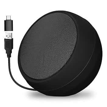 ZETIY Mini Altoparlante per PC, Casse Computer con Alimentazione USB, Altoparlante USB Portatile Stereo Speakers per Tablet Desktop Laptop e Banco Cassa - Compact 1.0 - black