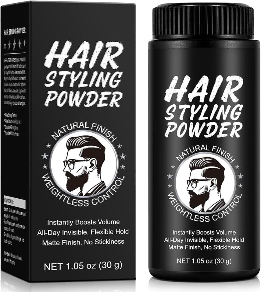 Cera in polvere per capelli uomo, Polvere Volumizzante Capelli, Superfici opache, 24 ore per mantenere tutto il giorno, Aumentare il volume e la consistenza, Leggerezza, Non appiccicoso, Non lucido