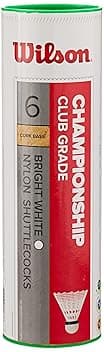 Wilson Championship Volani da Badminton, Confezione da 6, Plastica/Sughero Naturale