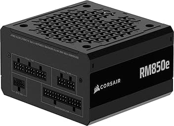 CORSAIR RM850e (2025) Alimentatore ATX completamente modulare a basso rumore con cavo 12V-2x6 - conforme a ATX 3.1 e PCIe 5.1, efficienza Cybenetics Gold, condensatori a 105°C - Nero