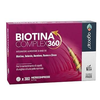 BIOTINA CAPELLI - Formula di Ricrescita 360°, Integratori per capelli