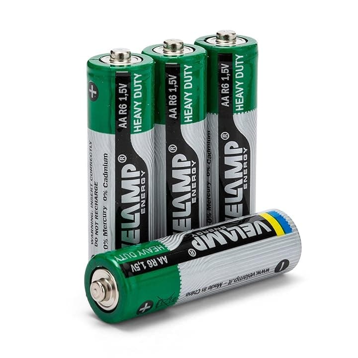Velamp R6/4BP Pila Zinco Carbone Stilo R6 AA, 1.5V, Verde
