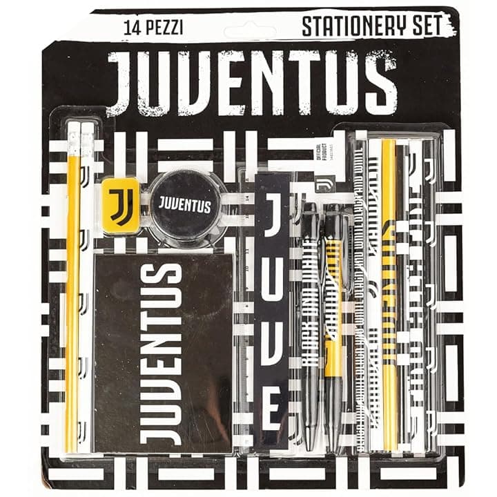 EURO PUBLISHING Juventus Set Cancelleria - Prodotto Ufficiale - (Composto da 14 Pezzi)