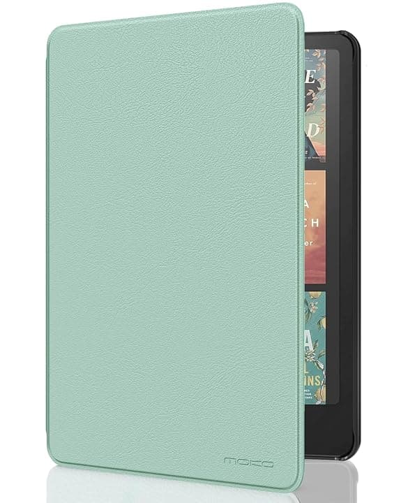 MoKo Custodia Compatibile con 7" Kindle Paperwhite (12th Generation-2024) and Kindle Colorsoft Signature Edition 2024, Custodia Leggera con Auto Wake/Sleep per Kindle Paperwhite 2024, Verde Agave ClimatePartner certified