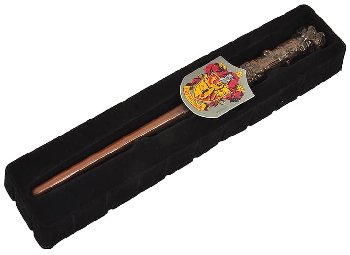 Bacchetta Harry Potter (30cm) con Stemma Gryffindor in Scatola Clip Unisex, Marrone, 20192