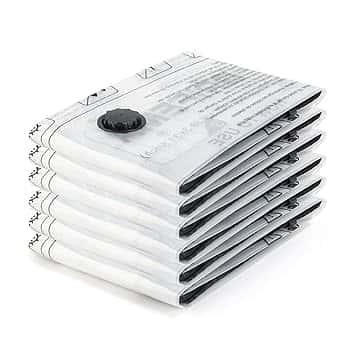 GRIFEMA GH83-4, 6 Sacchetti Sottovuoto Riutilizzabili per Vestiti e Coperte, 60x40 cm - Salvaspazio per Coperte, Vestiti, Bagagli da Viaggio e Abiti Stagionali