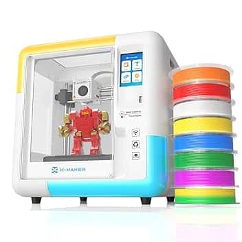 X-Maker Stampante 3D con App di Design - Completamente chiusa, App di Design basata su IA, vasta collezione di modelli di giocattoli 3D, con 15+ mini moduli di design 3D, sostituzione rapida