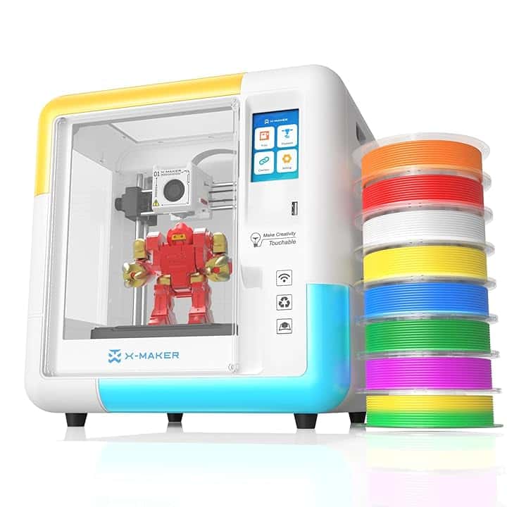 X-Maker Stampante 3D con App di Design - Completamente chiusa, App di Design basata su IA, vasta collezione di modelli di giocattoli 3D, con 15+ mini moduli di design 3D, sostituzione rapida