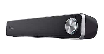 Trust Arys Soundbar PC, 12 W, Casse PC, Alimentazione USB, Jack 3,5 mm, Barra Audio, Altoparlanti per Computer, Portatile, TV, Tablet, Smartphone, Nero, 42 x 6.4 x 7.5 cm