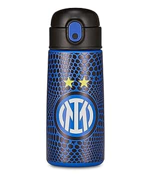 Seven Inter Borraccia Termica, Blu, Mantenimento Temperatura fino a 24h, Borraccia Asilo, Scuola Elementare e Tempo Libero, Bambino, Calcio