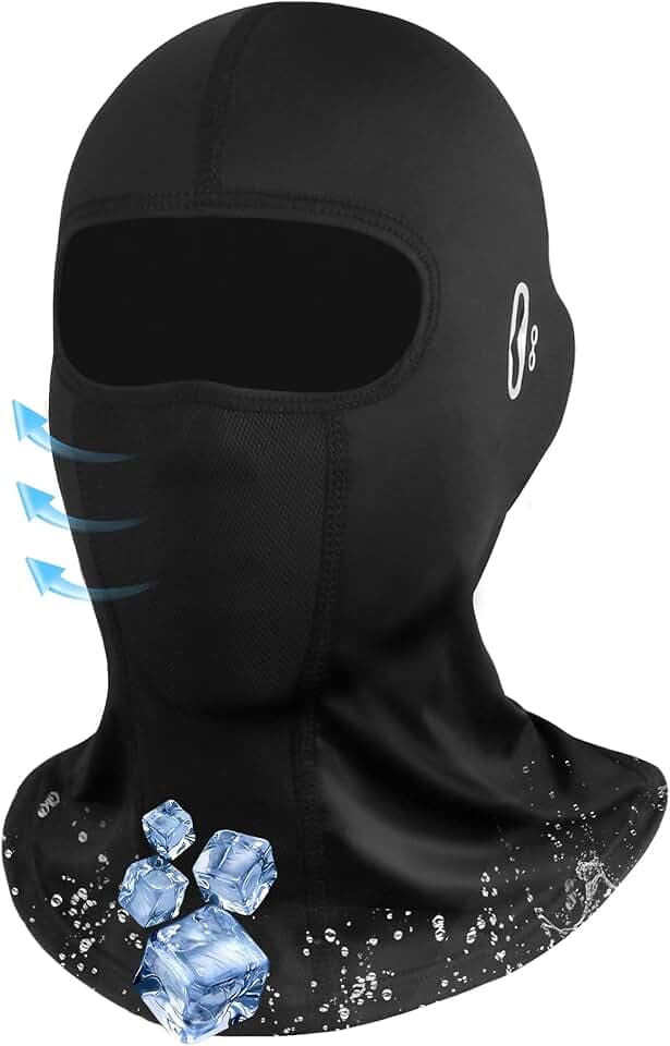 MELLIEX Passamontagna Estivo per Uomo e Donna, Traspirante e Leggero Sottocasco Moto Estivo Protezione UV con Fori per Occhiali, Balaclava per Motociclismo, Ciclismo, Sci e Sport all'Aria Aperta