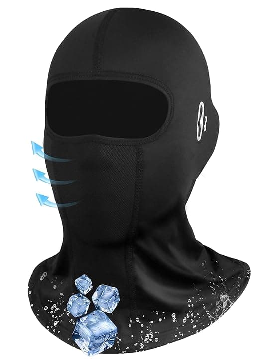 MELLIEX Passamontagna Estivo per Uomo e Donna, Traspirante e Leggero Sottocasco Moto Estivo Protezione UV con Fori per Occhiali, Balaclava per Motociclismo, Ciclismo, Sci e Sport all'Aria Aperta