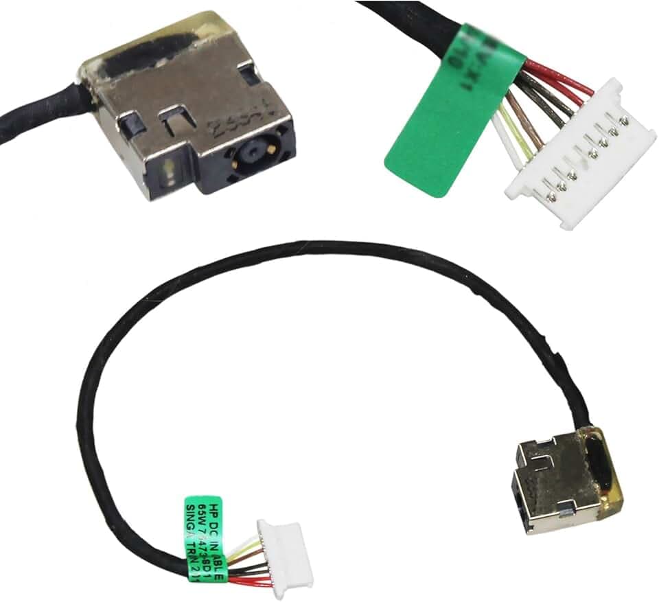 ZAHARA 799749F17 799749S17 799749T17 799749Y17 Cablaggio di Ricambio per Cavi Jack DC per HP 15AF, 255 G6 (20.5CM)