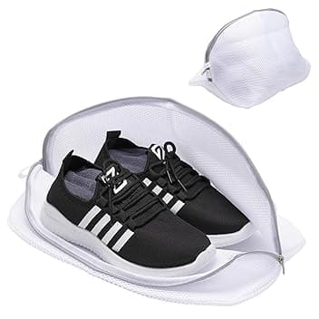 Sacchetti per Lavatrice, Set da 2, Riutilizzabili con Rete per Lavare, Zip per le Scarpe, Adatti a Calzini, Reggiseni Global Recycled Standard