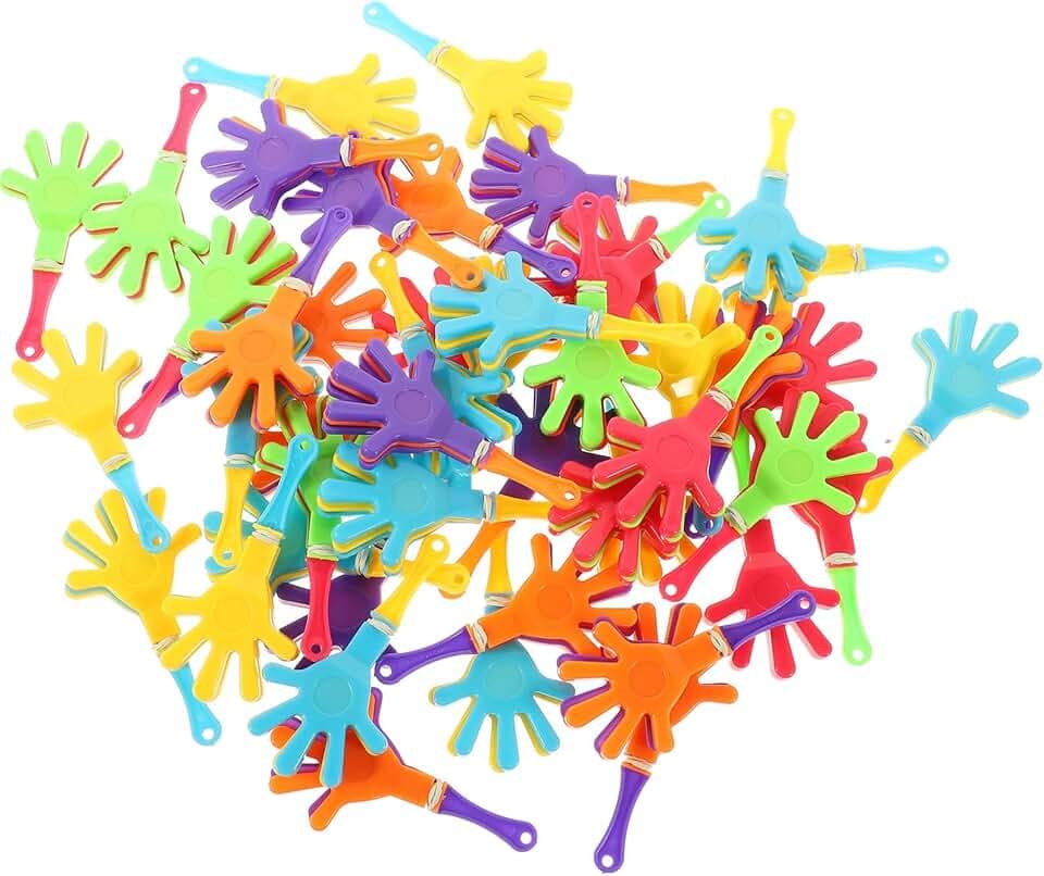 Anneome 50 Clapper Mani Colorate Rumorose Giocattoli Party Noisemaker per Feste e Sportivi Leggeri e Resistenti per Animazione e