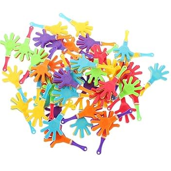 Anneome 50 Clapper Mani Colorate Rumorose Giocattoli Party Noisemaker per Feste e Sportivi Leggeri e Resistenti per Animazione e