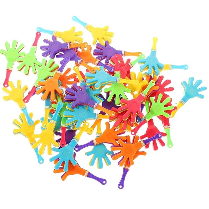 Anneome 50 Clapper Mani Colorate Rumorose Giocattoli Party Noisemaker per Feste e Sportivi Leggeri e Resistenti per Animazione e