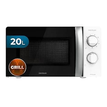 Cecotec Forno a Microonde con Grill ProClean 2110 da 20 Litri, 700W, con 6 livelli di potenza, funzione grill, tecnologia 3DWave, modalità scongelamento, timer fino a 30 minuti
