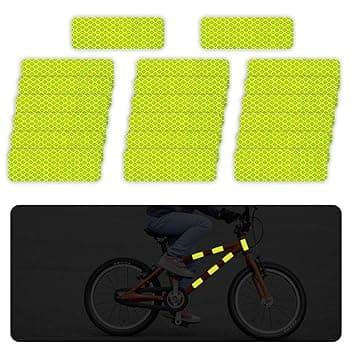 20 Pezzi Catarifrangenti per Passeggini, Sicurezza Catarifrangente Adesivo Universale, Adatto a tutti i passeggini, zaini, biciclette, sedie a rotelle - giallo neon