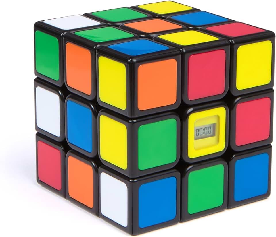 Rubik's Cubo Timer, Cubo 3x3 con Cronometro, Batti il Tuo Record, Antistress e Rompicapo per Adulti e Bambini dagli 8 Anni in Su